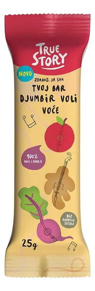 BAR ĐUMBIR VOLI VOĆE 25G TRUE STO