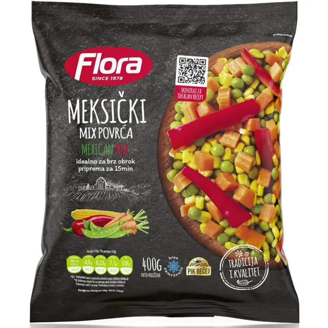 SMRZNUTO MESANO POVRCE MEKSICKI MIX 400G FLORA FLORA