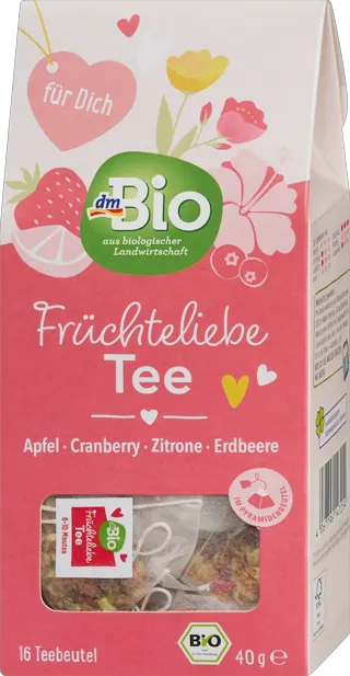 dmBio voćni čaj/jabukom/limunom/jag. 40g