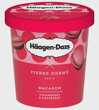 HAAGEN DAZS DOUBLE STRAWB ERRY & RASPBERRY 420ML