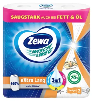 UBRUS KUHINJSKI ZEWA EXTRA LONG 2 X 72/1 2SL WISH&WEG