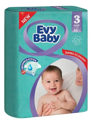 PELENE EVY BABY JUMBO MIDI 3 5-9KG 68 KOM