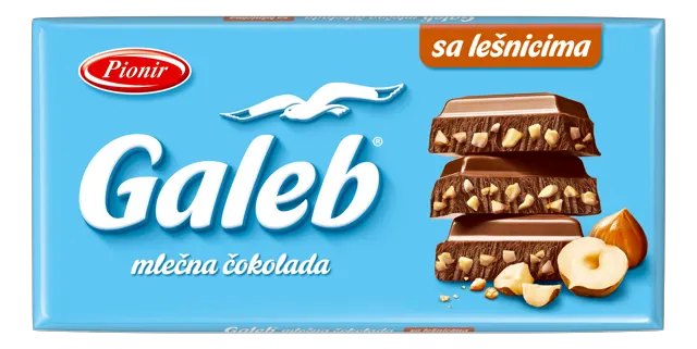 COKOLADA GALEB SECKANI LESNIK 80gr PIONIR PIONIR BEOGRAD FABRIKA SUBOTICA