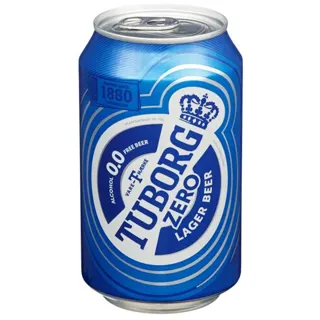 Pivo Tuborg 0% can 0,33l