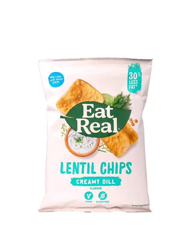 ČIPS OD SOČIVA SA KREMOM OD MIROĐIJE 40GR EAT REAL EAT REAL