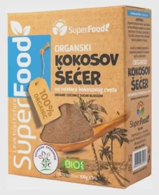 ŠEĆER KOKOSOV ORGANIC 100G SUPERFOO