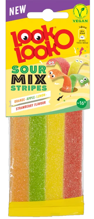 BOMBONE GUMENE SOUR MIX STRIPES LOL 90G