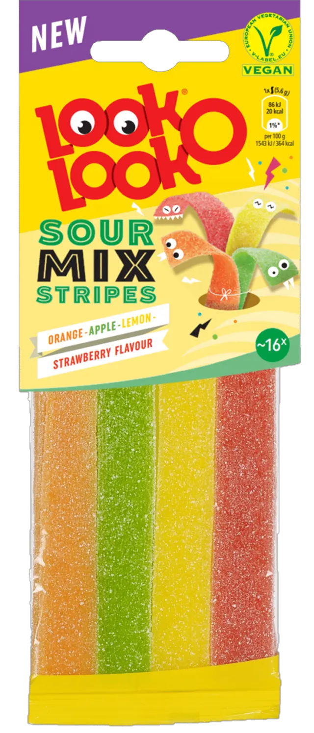 BOMBONE GUMENE SOUR MIX STRIPES LOL 90G LOL BOMB