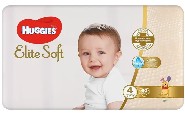 PELENE HUGGIES ESOFT MEGA 60KOM VEL 4 (8-14KG) HUGGIES