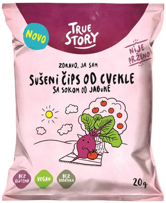 ČIPS SUŠ CVEKLA SA SOK JAB 20G TRUE TRUE STORY