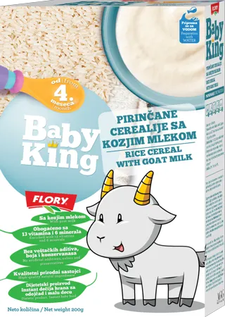 CEREALIJE PIRINČ.SA KOZJIM MLEKOM BABY KING 200ML