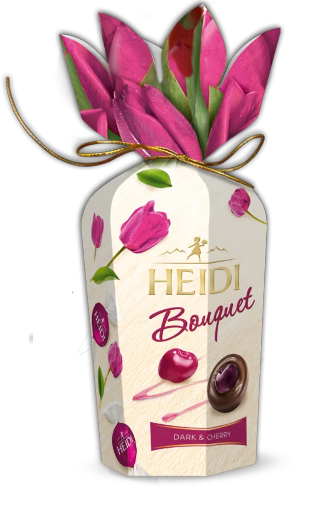 BOMBONJERA BOUQUET FLOWER CHERRY 120G HEIDI