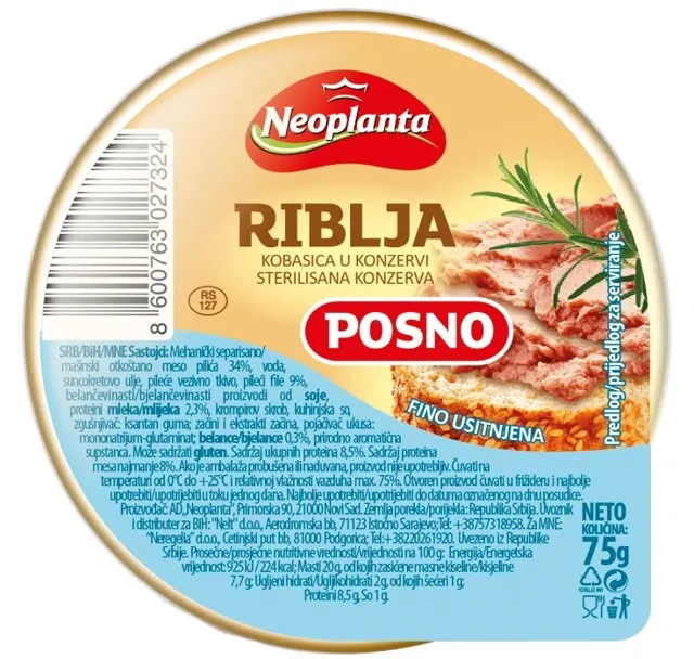 NEO RIBLJA PAŠTETA 75G NELT - NEOPLANTA