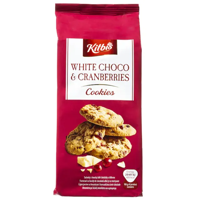 Cookies bela cokolada&brusn.Kitbis 200g Kitbis