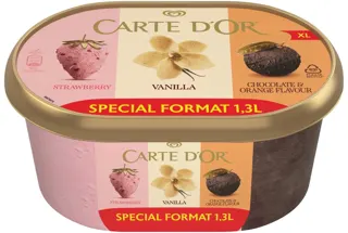 SLADOLED CARTE D'OR JAGODA VANILA ČOKOLADA 1.3L