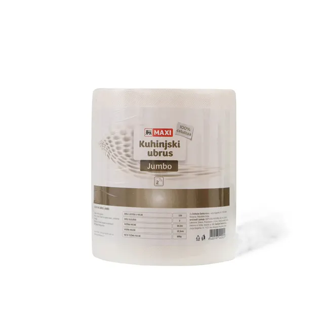 Ubrus beli dvoslojni Jumbo Maxi 1/1 Maxi