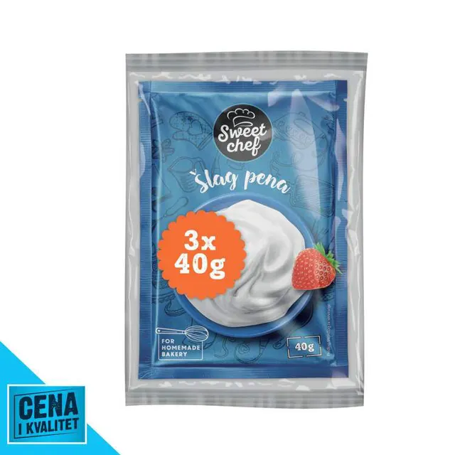 ŠLAG PENA 3X40G SWEET CHEF SWEET CHEF