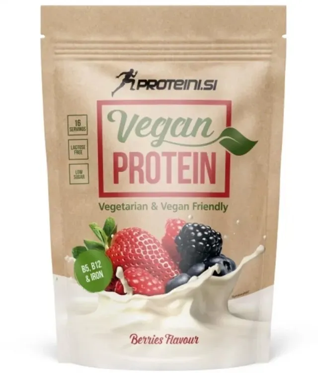 PROTEIN VEGAN 500 GR BERRIES PROTEINI SI PROTEINI.SI