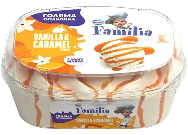 SLADOLED FAMILIA VANILLA & CARAMEL SYRUP 900ML FRONERI SLADOLEDI