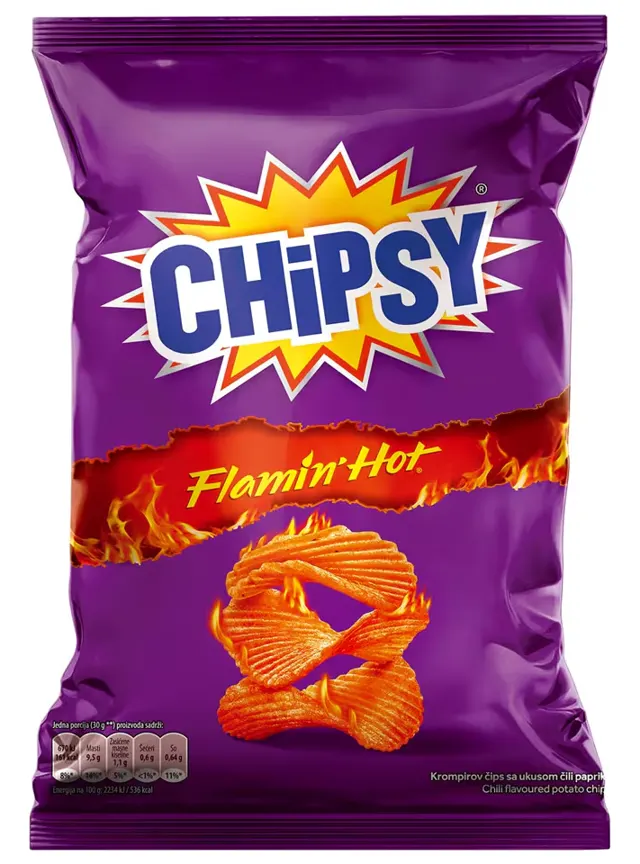 CIPS REBRASTI FLAMING HOT 85g CHIPSY