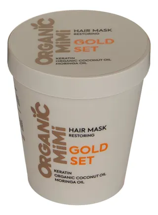 MASKA ZA OBNAVALJENJE KOSE GOLD SET 200ML ORGANIC MIMI