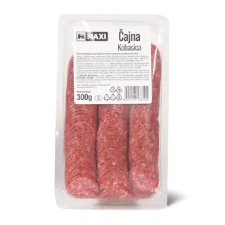 Cajna kobasica vak.slajs Maxi 300g