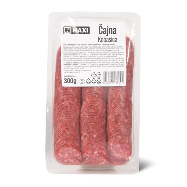 Cajna kobasica vak.slajs Maxi 300g Maxi
