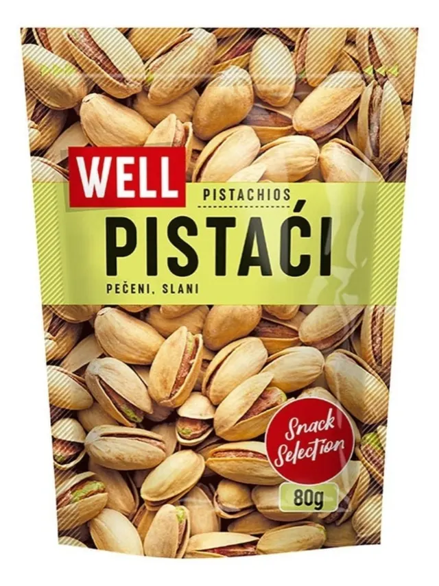 Well pistaci peceni slani 80g #14 Tira WELL
