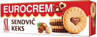 Eurocrem sendvic keks 125 g