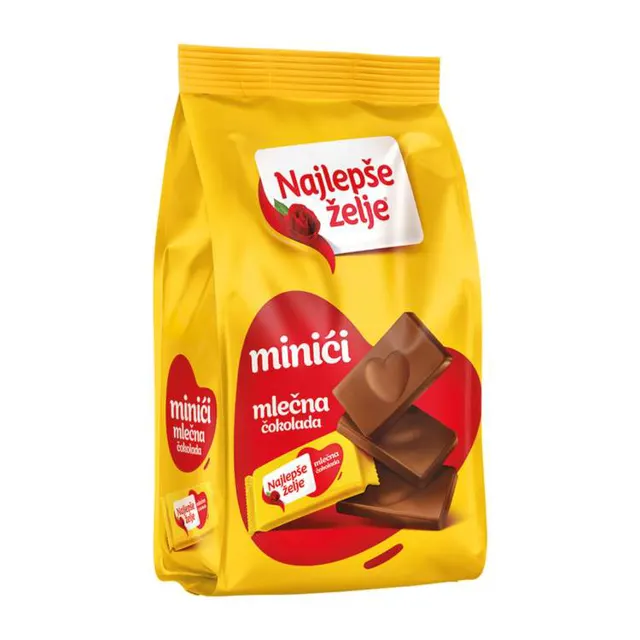 Cokolada mlecna mini Najlepse zelje 5g/1 Najlepse zelje