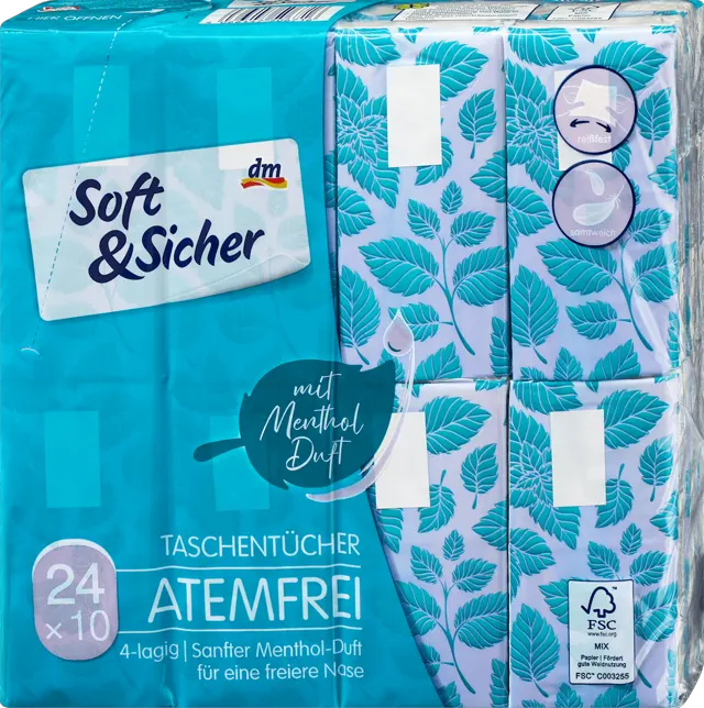 Soft&Sicher pap. mar. 4-sl. men.24x10kom Soft&Sicher