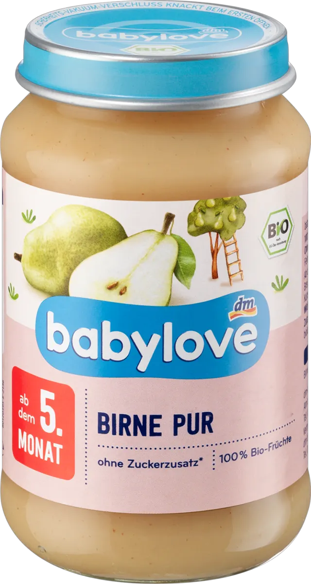 babylove kašica kruška 190g 5+ babylove