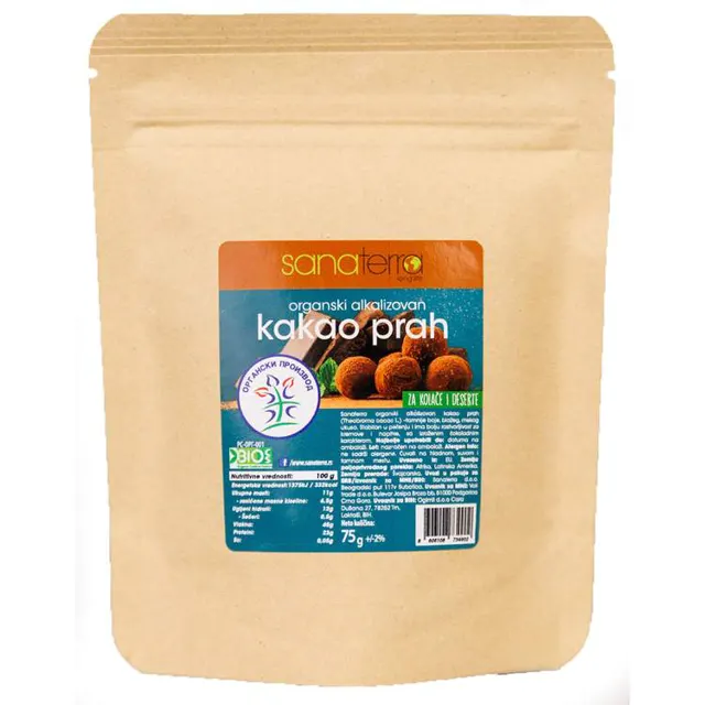 KAKAO PRAH ORG ALKALIZO 75G SANATER SANATERRA