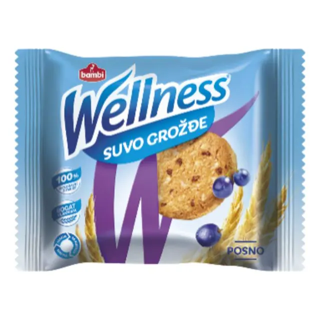 Keks Wellness suvo grozdje 42g Bambi 12 BAMBI