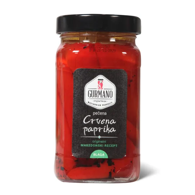 Pecena crvena paprika 490g Gurman