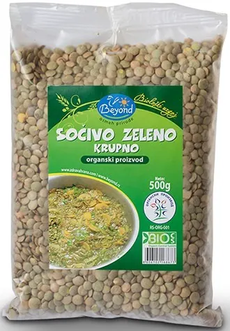 SOČIVO ZELENO KRUPNO ORGANIC 500 GR BEYOND BEYOND