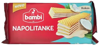 NAPOLITANKE KOKOS 185gr BAMBI