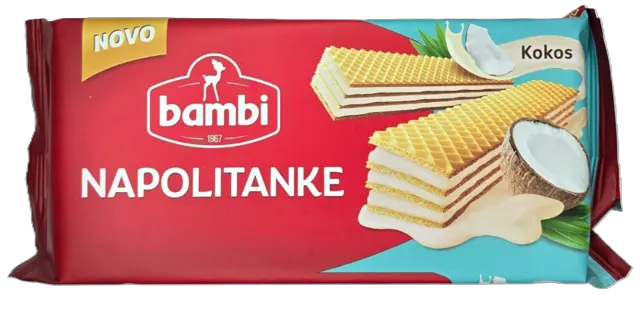 NAPOLITANKE KOKOS 185gr BAMBI BAMBI