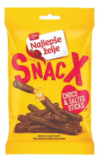 ŠTAPIĆI NAJLEPŠE ŽELJE SNACX MLEČNA ČOKOLADA 80G ŠTARK