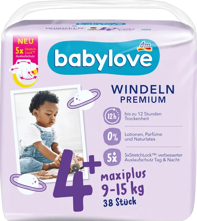 babylove pelene vel. 4+ 9-15kg 38kom babylove