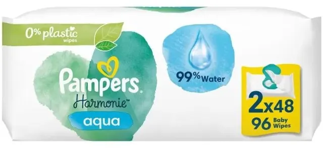 VLAŽNE MARAMICE AQUA PURE HARMONIE PAMPERS 2X48 PAMPERS