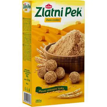 Keks mleveni Zlatni Pek 285g,Koncern Bambi Zlatni Pek