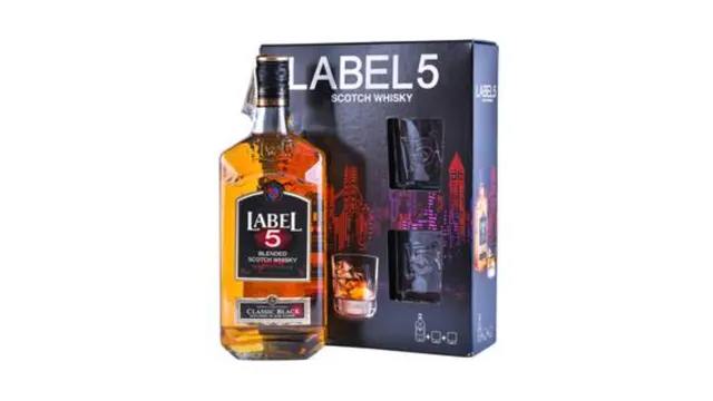 WHISKEY LABEL 5+2 ČAŠE 0,75L TIM 99 LABEL 5