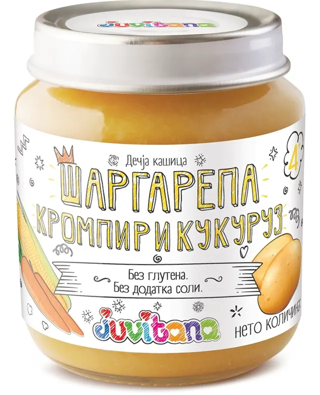 JUVITANA ŠARGAREPA KROMPIR KUKURUZ 128G VELETABAK JUVITANA