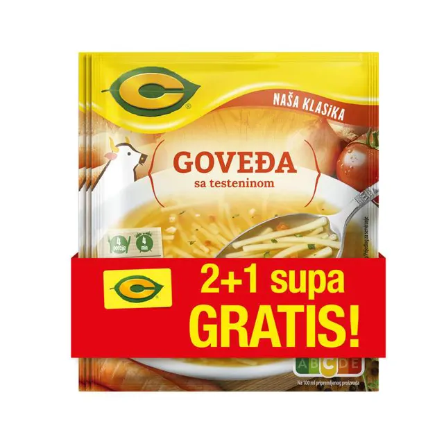 Supa govedja bistra C 2+1gratis(3x58g) C Soups & Bouillons & Dumplings