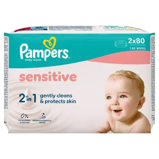Vlazne mar.Pampers Sensitive 2x80