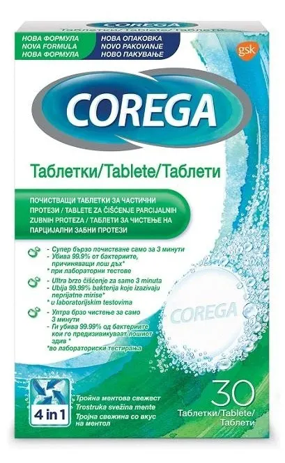 Corega tab. Cro/Bul Combine 30kom. COREGA