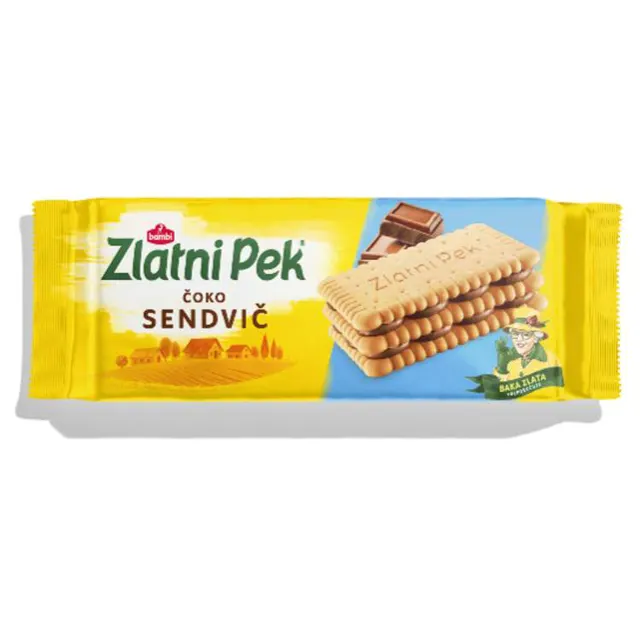 KEKS ZLATNI PEK SENDVIC SA COKOLADNIM KREMOM 36.6gr ZLATNI PEK