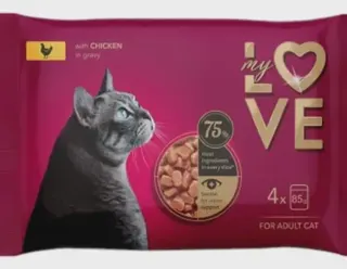 HRANA ZA MACKE SOS MY LOVE PILETINA 4*85G