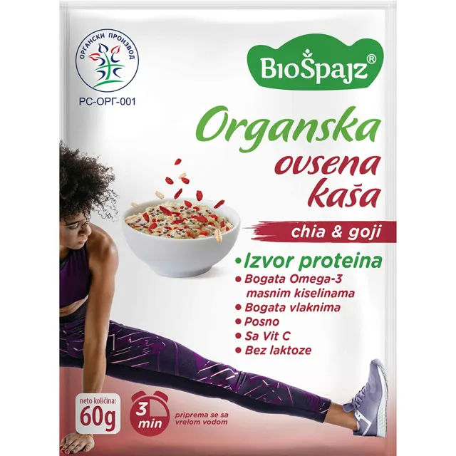 Ovsena kasa Chia&Goji 60g BIO Bio Spajz